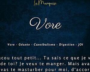 huge french giantess gives jerk off instructions in vore audio