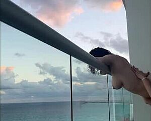 Strap On Love In Cancun With Milf Brunette Lesbian Sex!