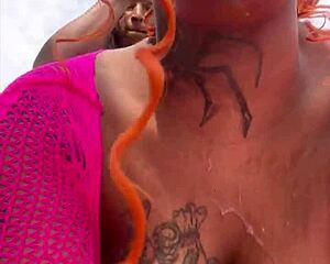 OUTSIDE GETTING DICKED DOWN in sloppy public blowjob and fucking