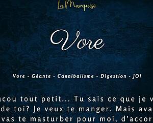 huge french giantess gives jerk off instructions in vore audio