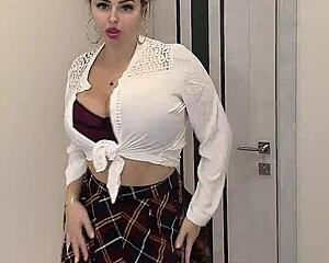 Neighbor with natural tits in your room—what will you do?