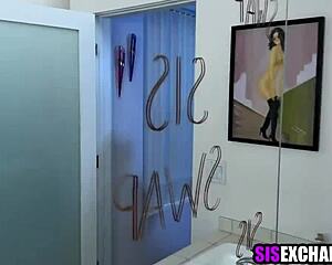 asian step sisters swap for foursome sex with big cocks