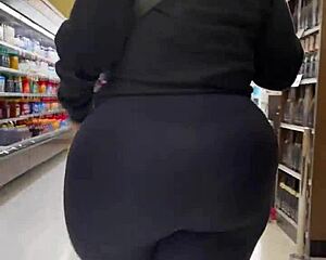 watch heather's big fat ass in intense yoga voyeur scene