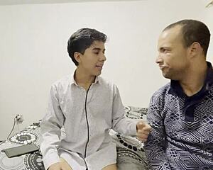 Disabled shy man overcomes shyness with his companion