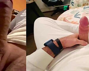 I stroke my 19 cm cock.