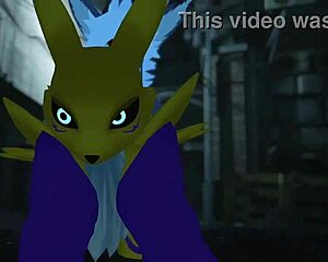 Renamon Gets Railed In Public Outdoor Furry Scene