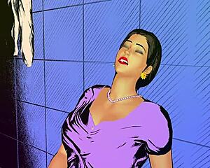 Step-Son Catches Asian Mother-In-Law Masturbating With Monster Cock In Bathroom Taboo Hardcore.