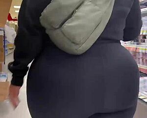 watch heather's big fat ass in intense yoga voyeur scene