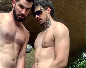 Eating stranger's big cock on the trail intensely