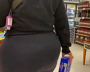 watch heather's big fat ass in intense yoga voyeur scene