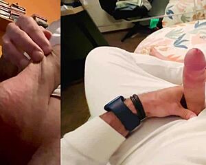 I stroke my 19 cm cock.