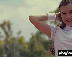 Lovely Ukrainian Tennis Player Kate Chromia Strips Naked At Outdoor Court