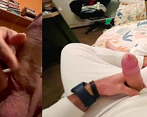 I stroke my 19 cm cock.