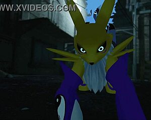 Renamon Gets Railed In Public Outdoor Furry Scene