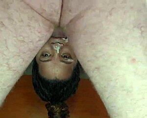 interracial upside down face interaction for brown girl