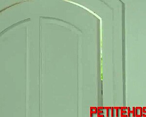 Tiny teen 18+ rides black schlong and gives blowjob in hd