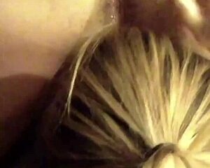 Blonde couple tries new tricks in amateur session