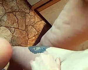 Three Girlfriends Masturbate In Kitchen Hostel Close-Up