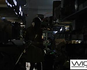 voyeur babe watches couple fuck then joins threesome.