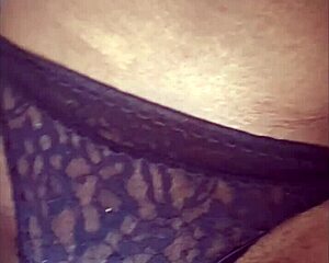 Ebony Beauty Fingers Her Fat Pierced Pussy to Orgasm