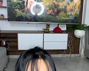 check out this beautiful latina playing with her dildos