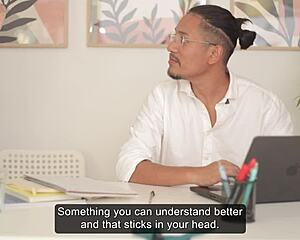 Student learns sucking from teacher in roleplay class