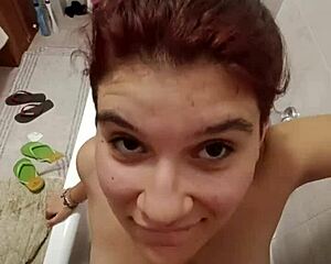 chiara lets them piss on her tits