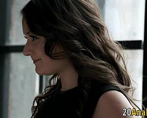 European babe enjoys a relaxing anal experience.