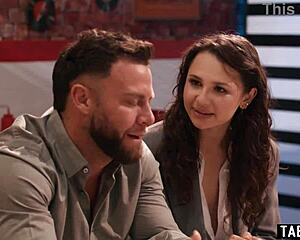 Horny teen Liz Jordan wants public sex in diner