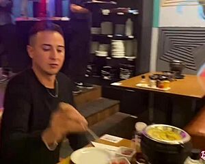 after dinner on valentine's day, the naughty ones devoured the blonde and brunette in the motel 😈🍆