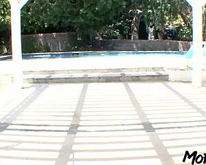 18 year old brunette in her first video debut