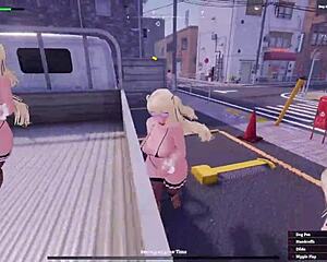 secret flasher manaka reveals in daylight tasks, teasing passersby