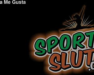 Skinny babe shakes her jiggly big pear butt.