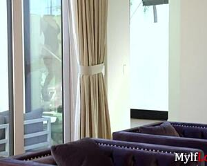 Blonde milf steals boyfriend for hardcore riding