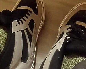 friend has fun trashing my sneakers