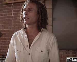 desperate big tits actress begs for the role with her body