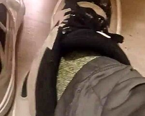 friend has fun trashing my sneakers