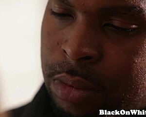 interracial babe pussy drilled by bbc crook 😈💦