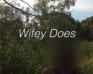 Young wife takes her first ever nude walk in public