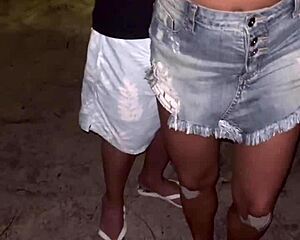 Married slut meets guy at beach, teases him in corner, then to his room while cuck films 😏