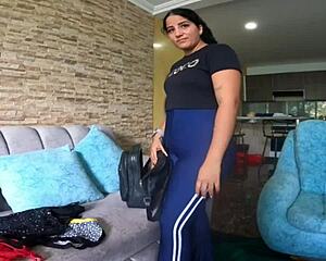 Stepsister changes into comfortable clothes