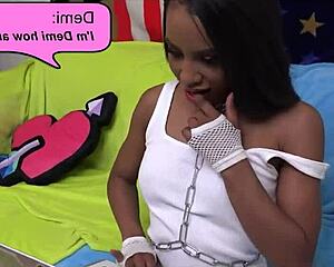 teacher babe waits for bdsm anal casting in outdoor interview