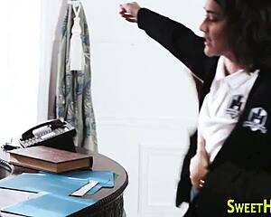 jizzy mouth teen 18+ office