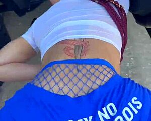 Ass Spread Pussy Play And Twerking In White Men's Shorts