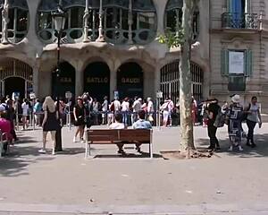 Spanish blonde mother vacations in Barcelona with Victor Bloom