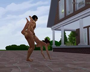 muscle guy works out hard