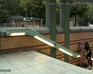 pierced pussy blonde fucked in public