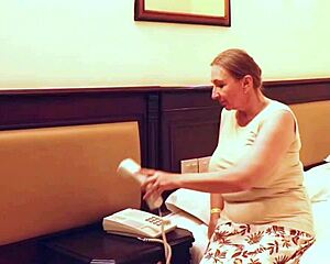 mature busty cougar attracts men for video compilation