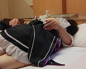 Rem maid cosplay fucks hard