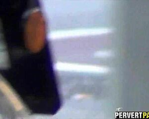 Filming intense couple fuck through window